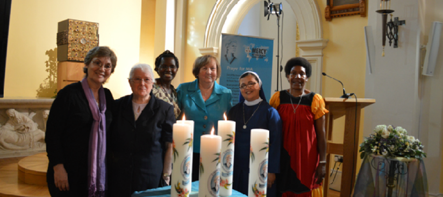 Srs Christina, Philomena, Scholastica, Mary, Raphael, Cathy - Carries of the Flame